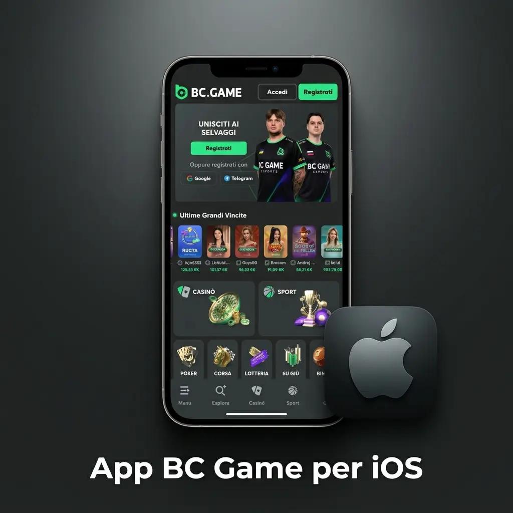 App BC Game su iPhone e iPad con interfaccia Retina