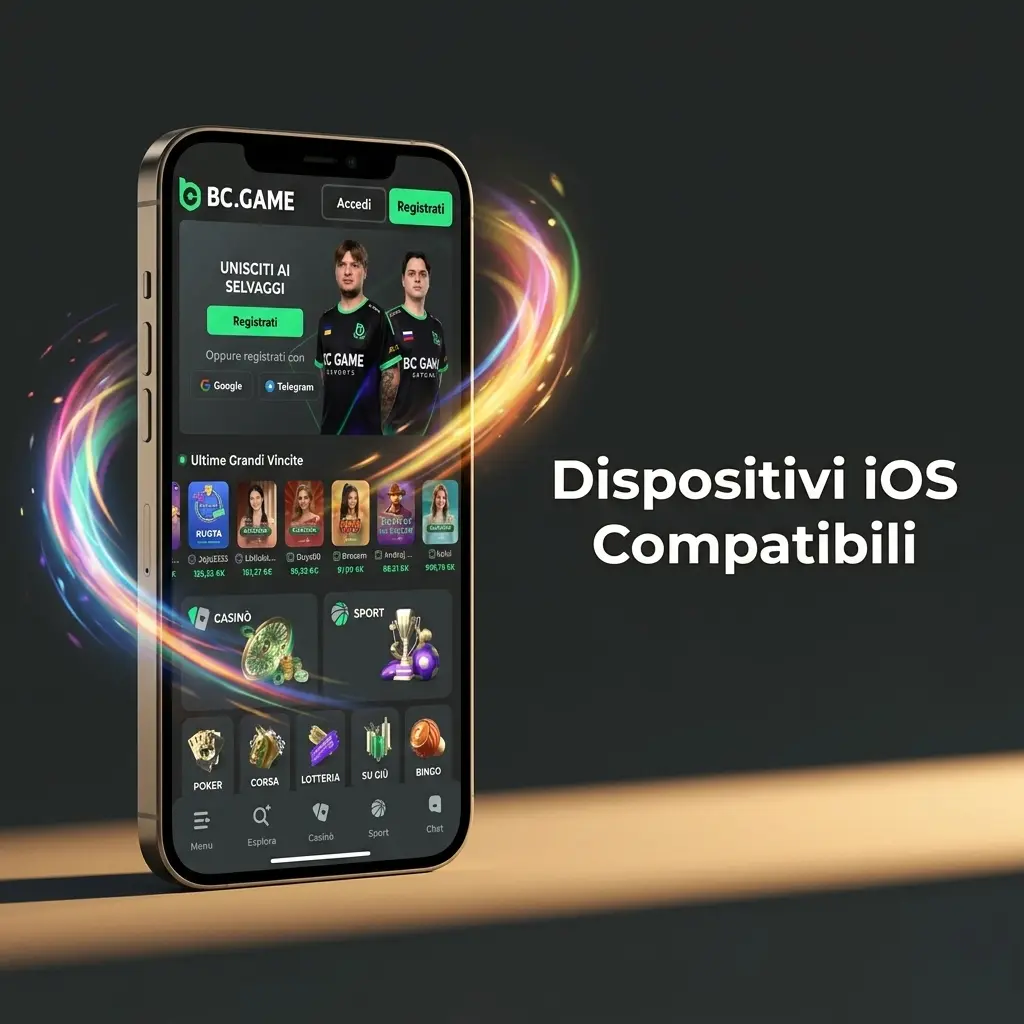Dispositivi iOS compatibili con l'app BC Game
