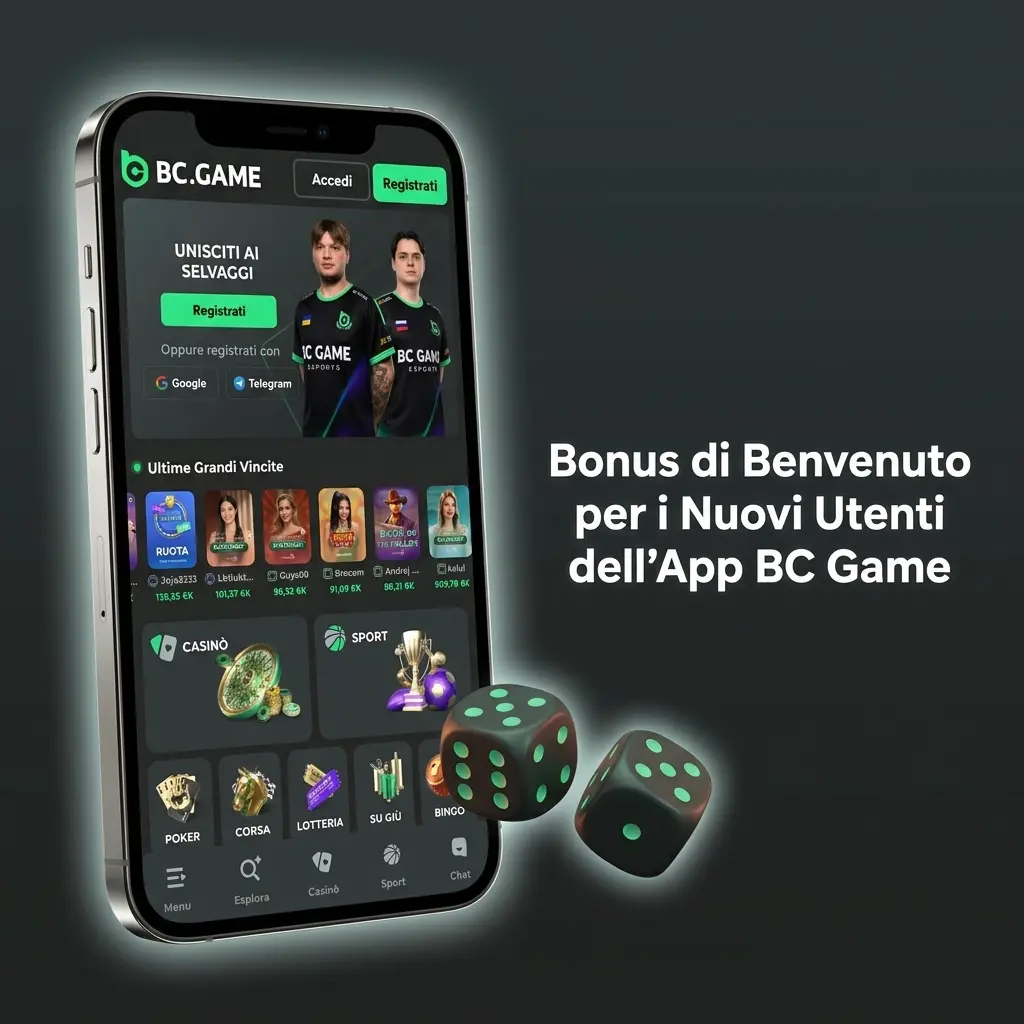 Bonus di benvenuto app BC Game primo deposito