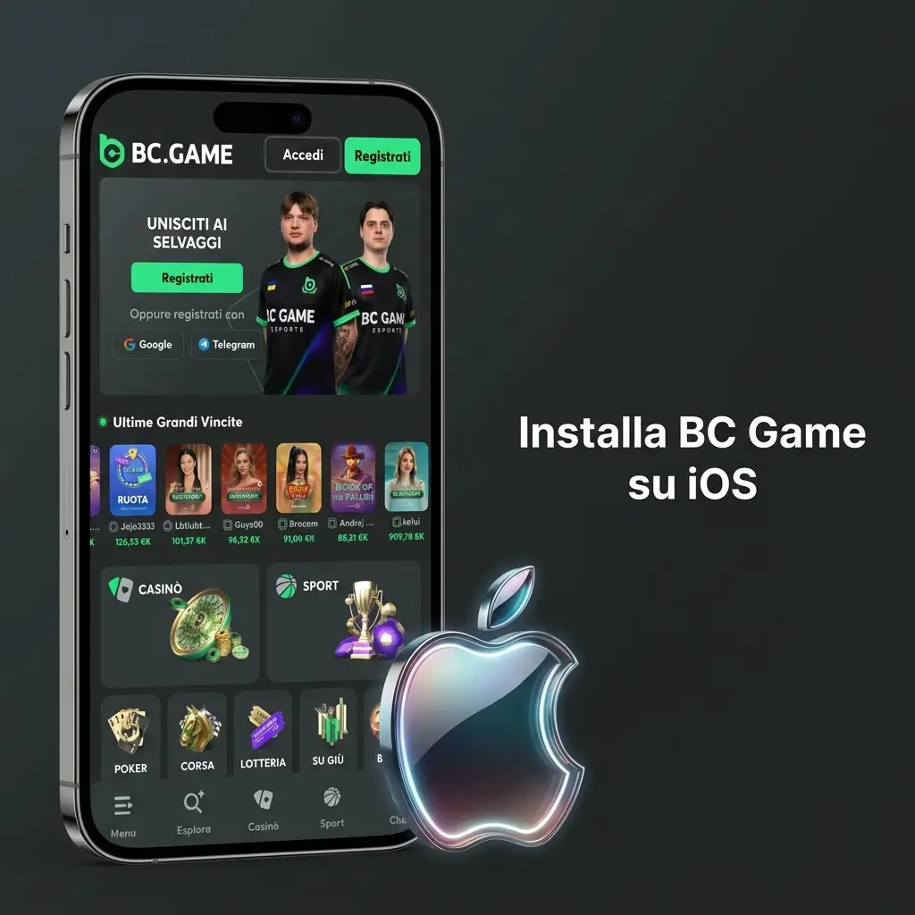 Installazione BC Game su iPhone tramite Safari