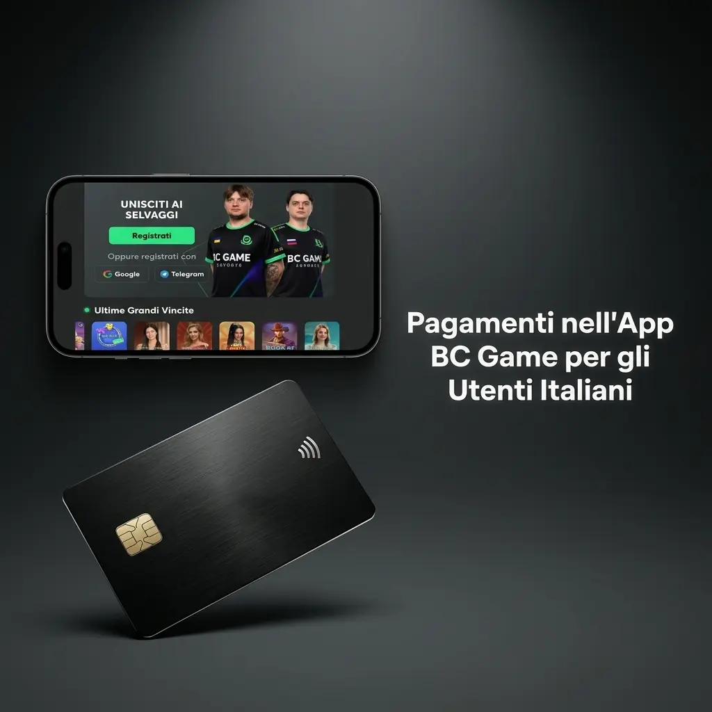 Metodi di pagamento disponibili nell'app BC Game per utenti italiani