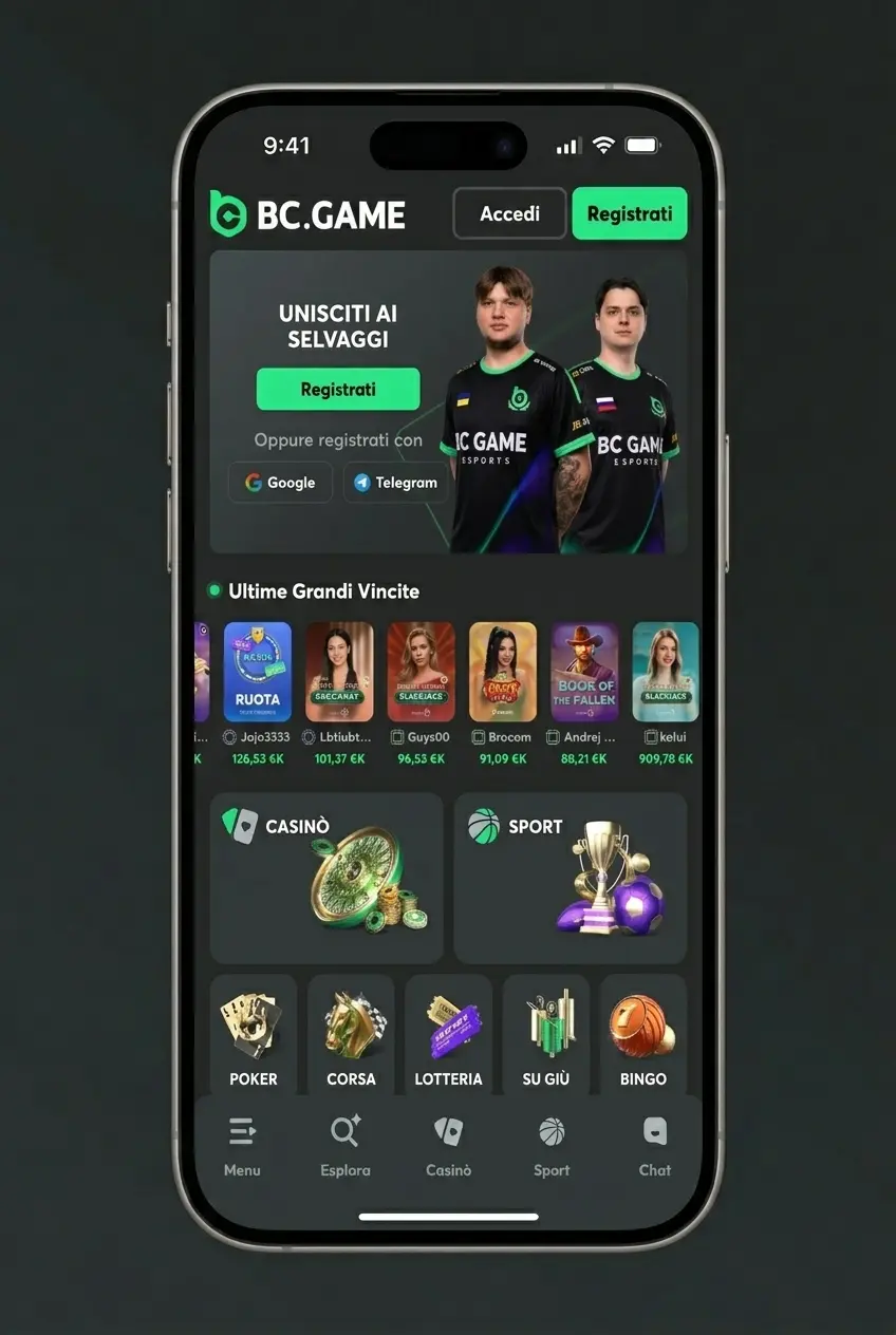 Installazione app BC Game su iOS