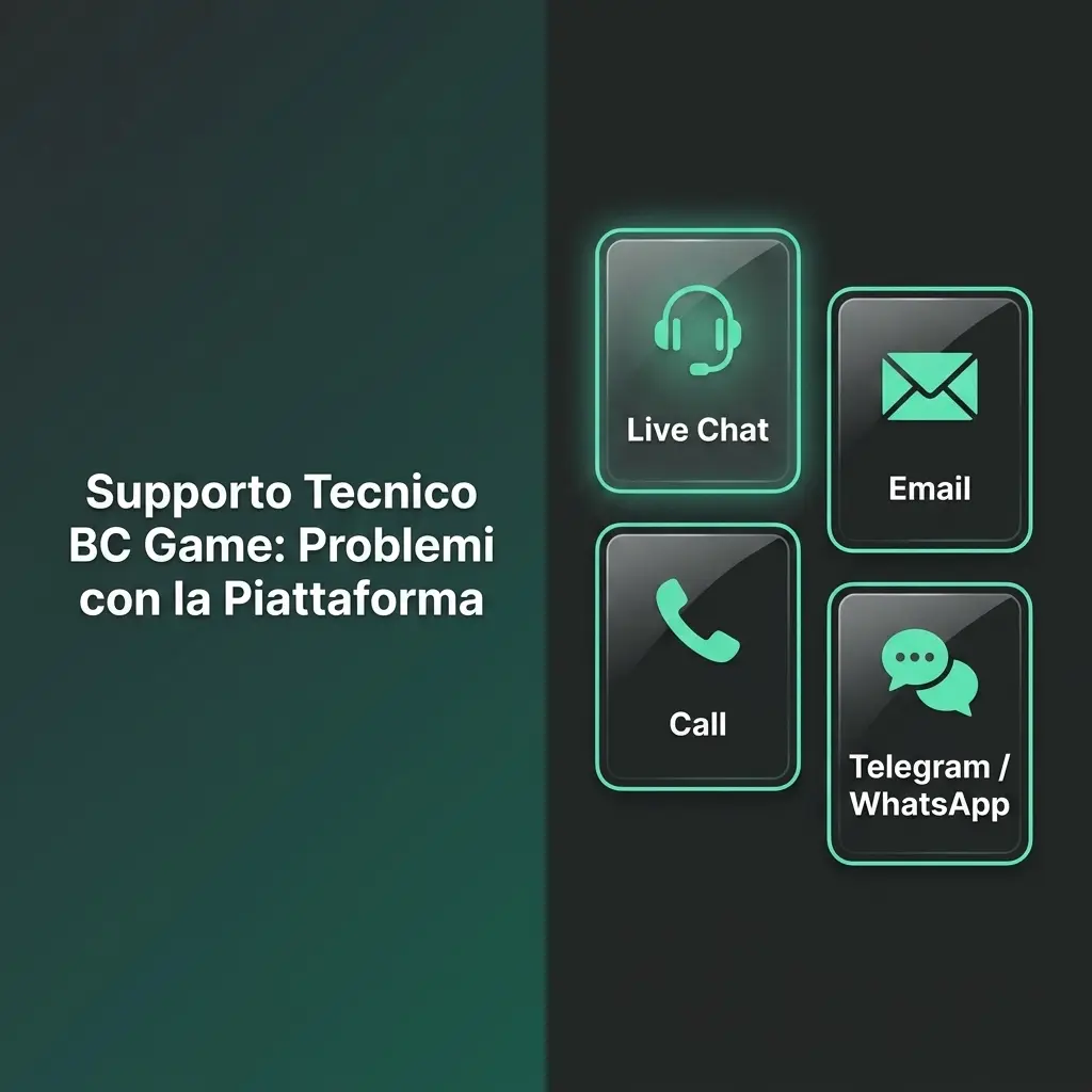 Supporto tecnico BC Game per problemi con la piattaforma